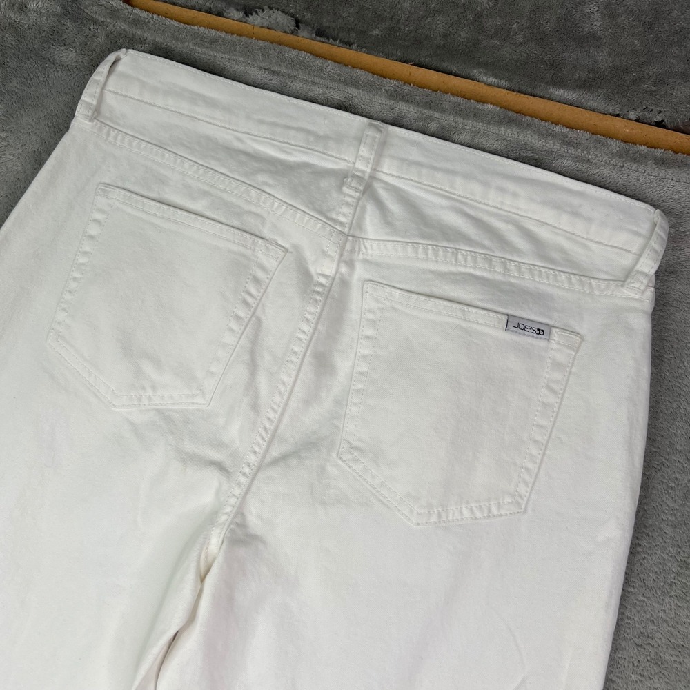 Joe's High-Rise Flare Jeans Womens 32 White Solid Stretch Denim Flare Leg - Picture 15 of 15